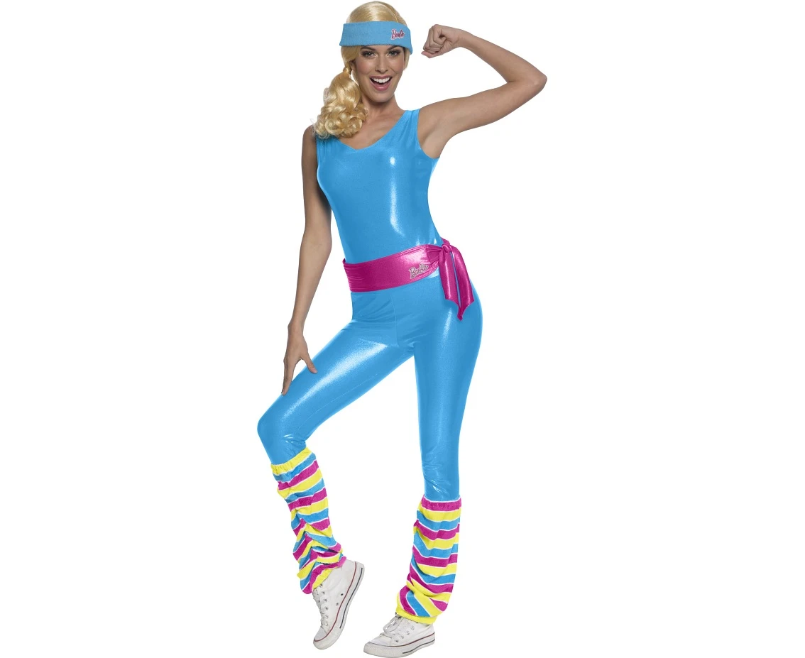 Role play-set for adult Barbie (headband, jumpsuit, belt and leg warmers), size L